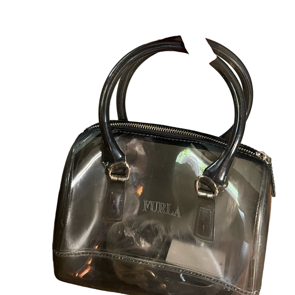 FURLA Black and Gold Satchel